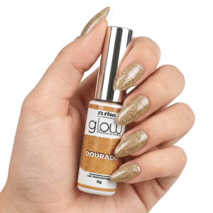 Esmalte em Gel Risa Dourado Coleção Glow 8g
