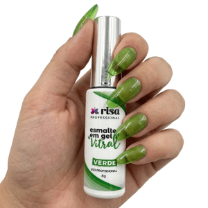 Esmalte em Gel Vitral Risa Verde 8g