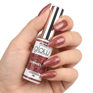 Esmalte em Gel Risa Vermelho Coleção Glow 8g