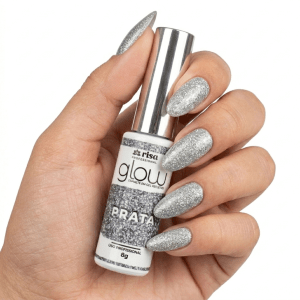 Esmalte em Gel Risa Prata Coleção Glow 8g